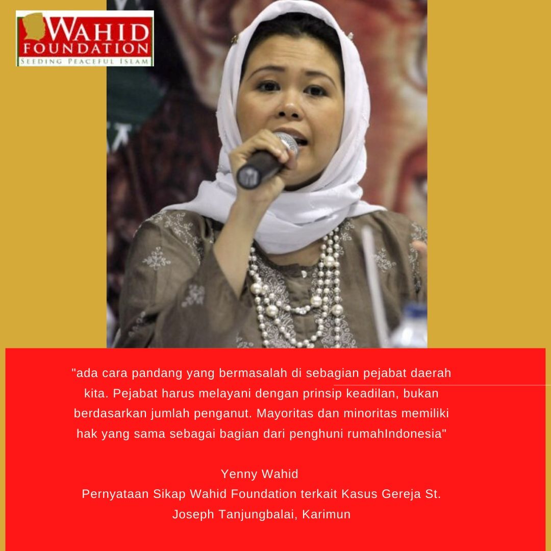 Yenny Wahid : Pemerintah Harus Berikan Hak Sama Terkait Rumah Ibadah