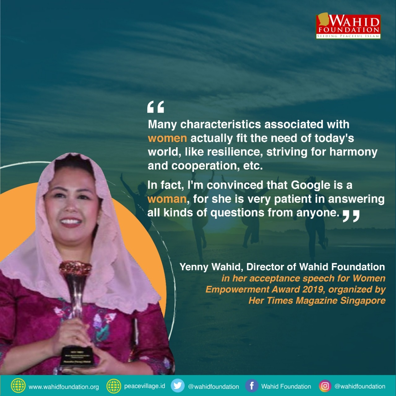 Yenny Wahid Raih Penghargaan Rising Women Empowerment Award 2019