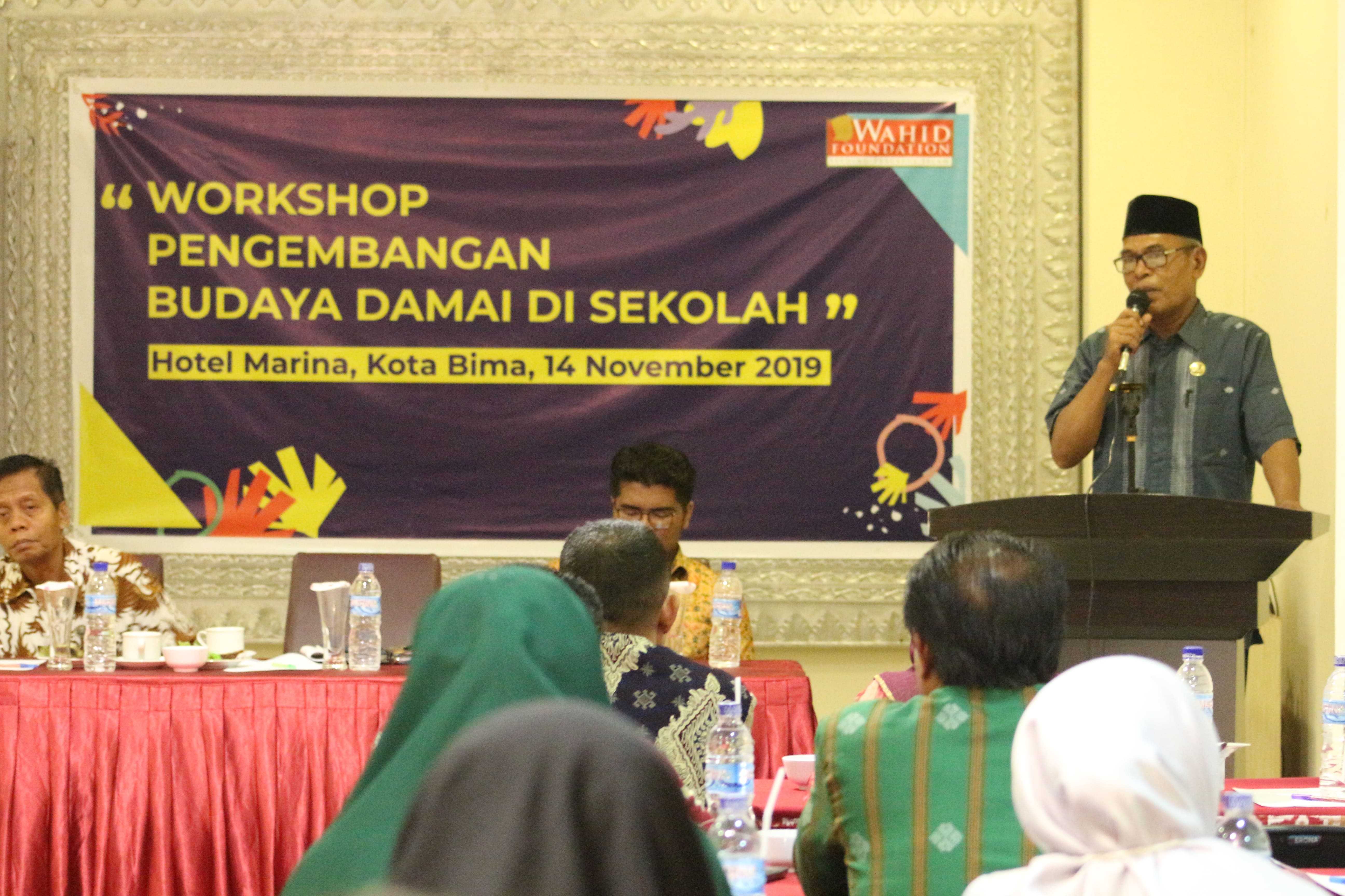 Gelar Workshop Pengembangan Budaya Damai di Sekolah, Wahid  Foundation Libatkan Perwakilan Guru Se-Kota Bima