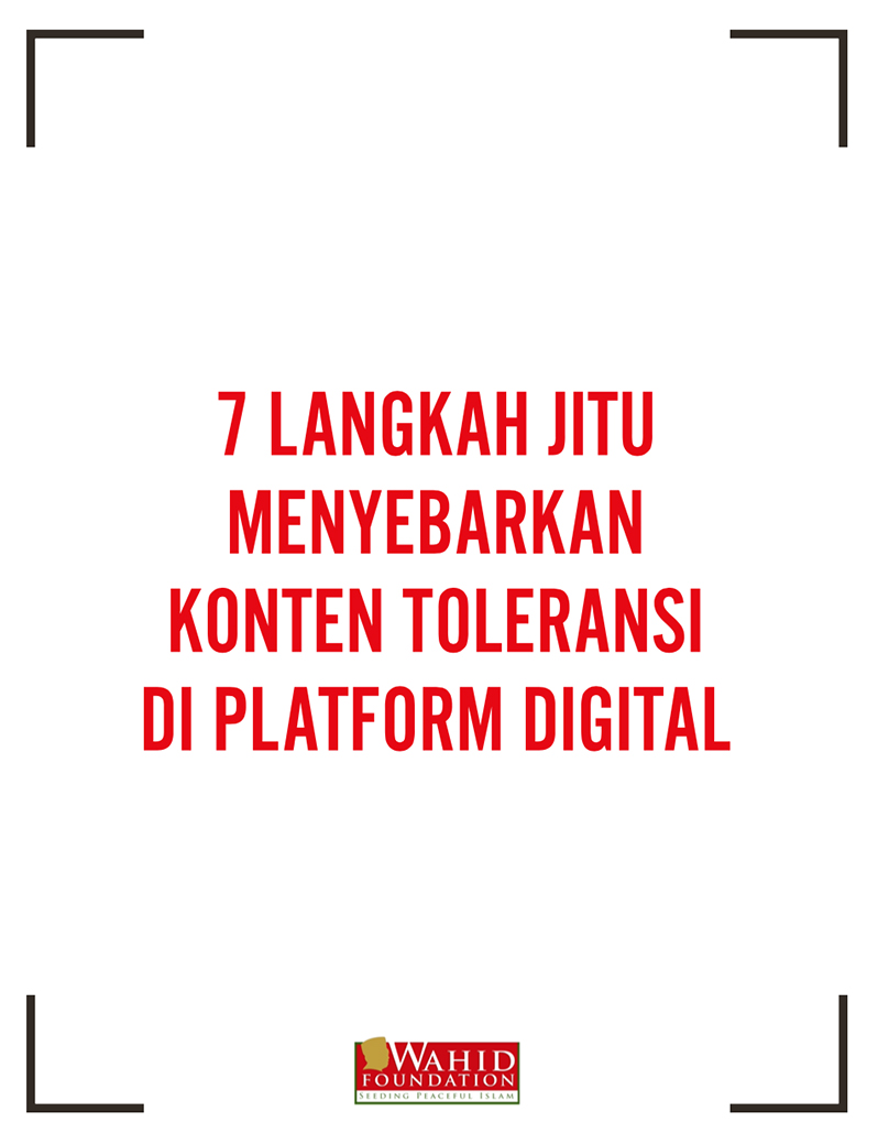 Buku - 7 Langkah Jitu Menyebarkan Konten Toleransi di Platform Digital